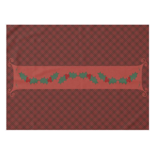 Nappes de Noël Rouge Plaid 60" x 104" (Devant (Horizontal))