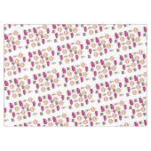 Nappes de Noël, Voitures à cloches roses (Devant (Horizontal))