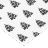 Nappes de table pour sapins de Noël noir et blanc (Angle)