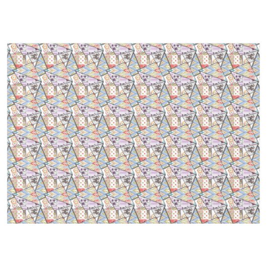 Nappes patchwork Abstrait quilt rétro (Devant (Horizontal))