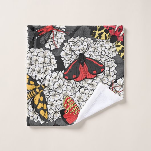 Nappes phréatiques sur hydrangée blanche (Gant de toilette)