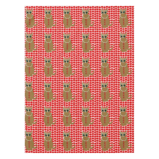 Nappes Saint-Valentin Chat (Devant)