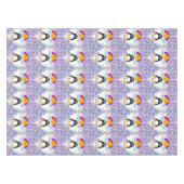 Nappes Saint-Valentin Coeurs de pingouins (Devant (Horizontal))