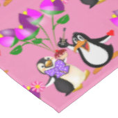 Nappes Saint-Valentin Coeurs de pingouins (Angle)