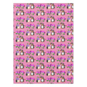 Nappes Saint-Valentin Coeurs de pingouins (Devant)