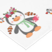 Nappes Saint-Valentin Coeurs de pingouins (Angle)