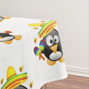 Nappes Saint-Valentin Coeurs de pingouins