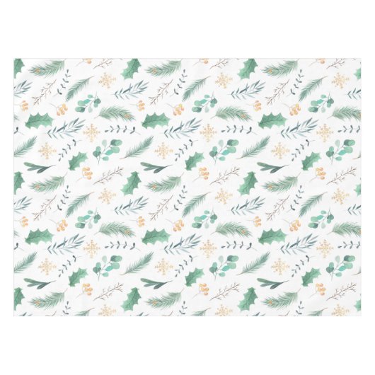 Nappes vertes d'aquarelle de Noël de pin (Devant (Horizontal))