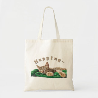 Napping cat  tote bag