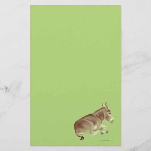 Napping Donkey Stationery Briefpapier (Voorkant)