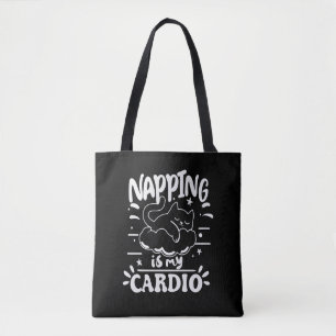 Napping is mijn cardio eenvoudig grappig kattenont draagtas
