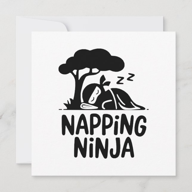 Napping Ninja - Schattigee slaperige Ninja Art Fun (Voorkant)