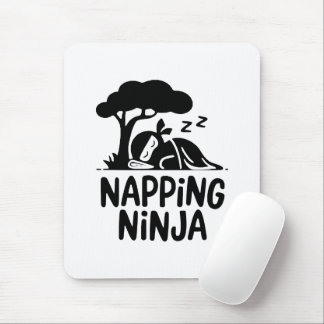 Napping Ninja - Schattigee slaperige Ninja Art Fun Muismat