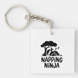 Napping Ninja - Schattigee slaperige Ninja Art Fun Sleutelhanger