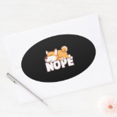 Napping shiba inu | Gek cadeau voor nope lazy Ovale Sticker (Envelop)