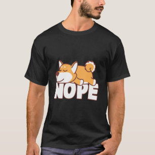 Napping shiba inu Gek cadeau voor nope lazy T-shirt