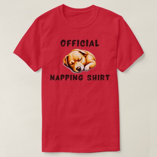 Napping shirt dog (Design voorkant)