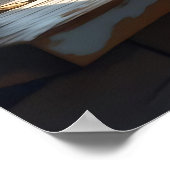 Napping White Cat and Purple Flowers  Poster (Hoek)