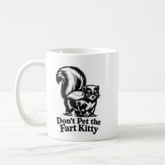 N'approchez pas le chat qui péte mug (Gauche)