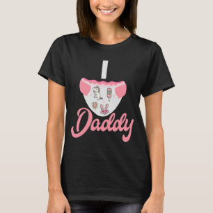 Nappy girl kleine opgezette liefje vader luifjonge t-shirt