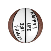Nappy Life Mini Basketball w/Black Logo. Basketbal (Verticaal)