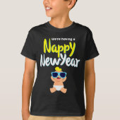 Nappy New Year Diaper Expecting Pregnant Funny Hap T-shirt (Voorkant)