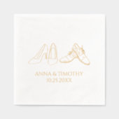 Napserviettes à estampage à la feuille d'or (Recto)