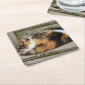 Naptime Vierkante Kartonnen Onderzetter (Schuin)