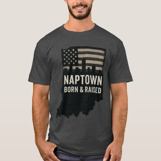 Naptown Geboren en getogen T-Shirt (Voorkant)