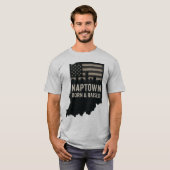Naptown Indiana Geboren en getogen T-shirt (Voorkant volledig)