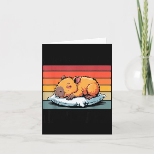 Napybara For Men Women Cute Capybara Sleeng Nap Lo Kaart (Voorkant)