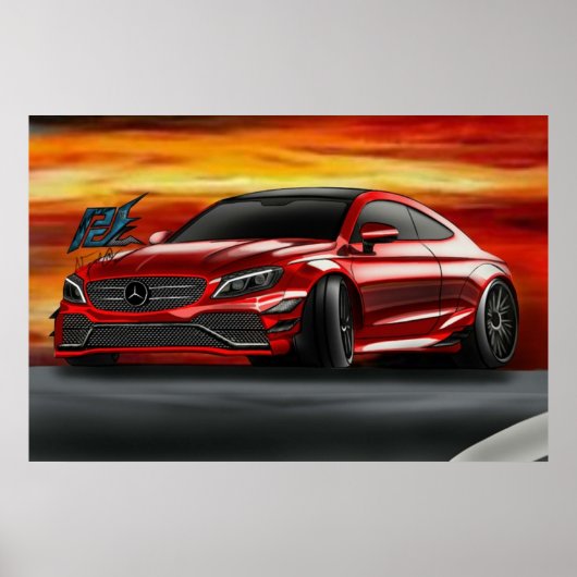 naquash design mercedes amg c63 s coupe poster (Voorkant)