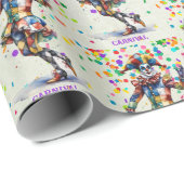 nar voeg tekst carnaval of mardi gras cadeaupapier (Rol Hoek)