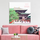 Nara beroemde tempelreisposter Japan Canvas Afdruk (Insitu (Woonkamer))