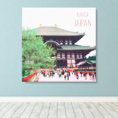Nara beroemde tempelreisposter Japan Canvas Afdruk (Insitu (Houten vloer))
