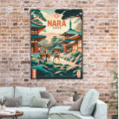Nara, Japan - Retro Travel Poster