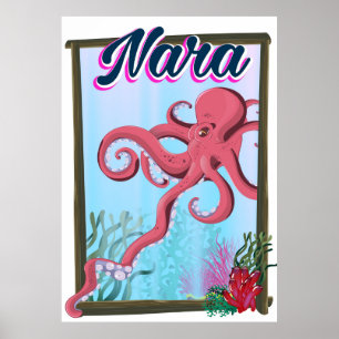Nara Japan Squid reisposter Poster