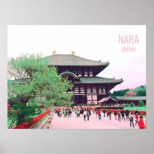 Nara Japan Todai-ji tempelreisdruk Poster
