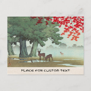 Nara Park Hasui Kawase shin hanga Briefkaart