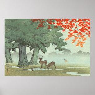 Nara Park Kawase Hasui 1953 Japanse kunst Poster