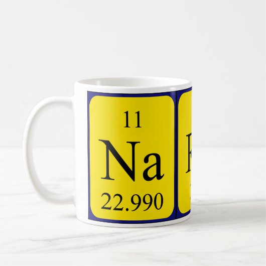 Narah nom de table périodique mug (Gauche)