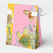 Narcis Bloem Schilderen bloemige Verjaardag Cake D Bedankdoosjes (Achterkant)