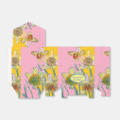 Narcis Bloem Schildering bloemige Verjaardagstaart Bedankdoosjes (Uitgevouwen)