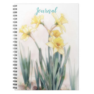 Narcis Bloemen Geel Bloemschilderkunst Personalise Notitieboek