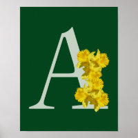 Narcis Bloemen Monogram Initiaal A