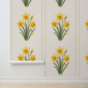 Narcis botanisch, maart geboortebloem behang