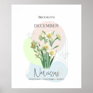 Narcis Geboortebloem van december Poster