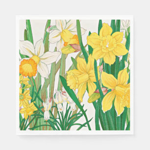 Narcis Houtsnede Schildering Servet