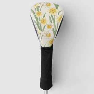 Narcis Lente Bloemen in Zacht Geel en Groen 4 Golfheadcover