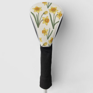 Narcis Lente Bloemstuk in Zachte Geel en Groen 5 Golfheadcover